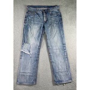 TK Axel Jeans Men 36x34 Straight Leg Distressed Gorpcore Grunge Y2K Fit 36x31